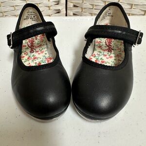 Capezio‎ Black Tap Shoes with Floral Lining